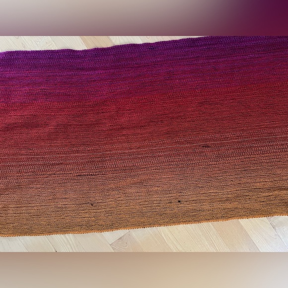 🎨Ombré 100% New Wool Scarf in Mustard/Orange/Pink | McKernan | Ireland 17”x80” - Picture 9 of 17